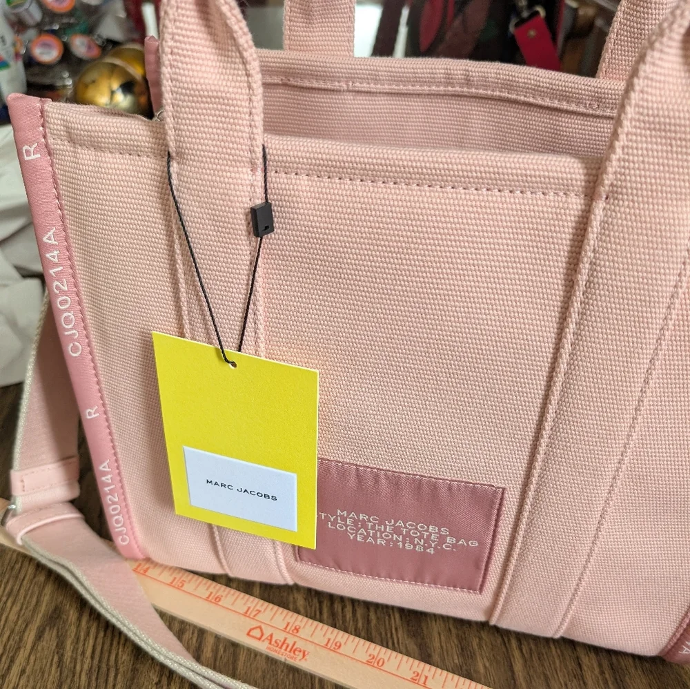 Light Pink Canvas Tote Bag - Picture 2 of 9